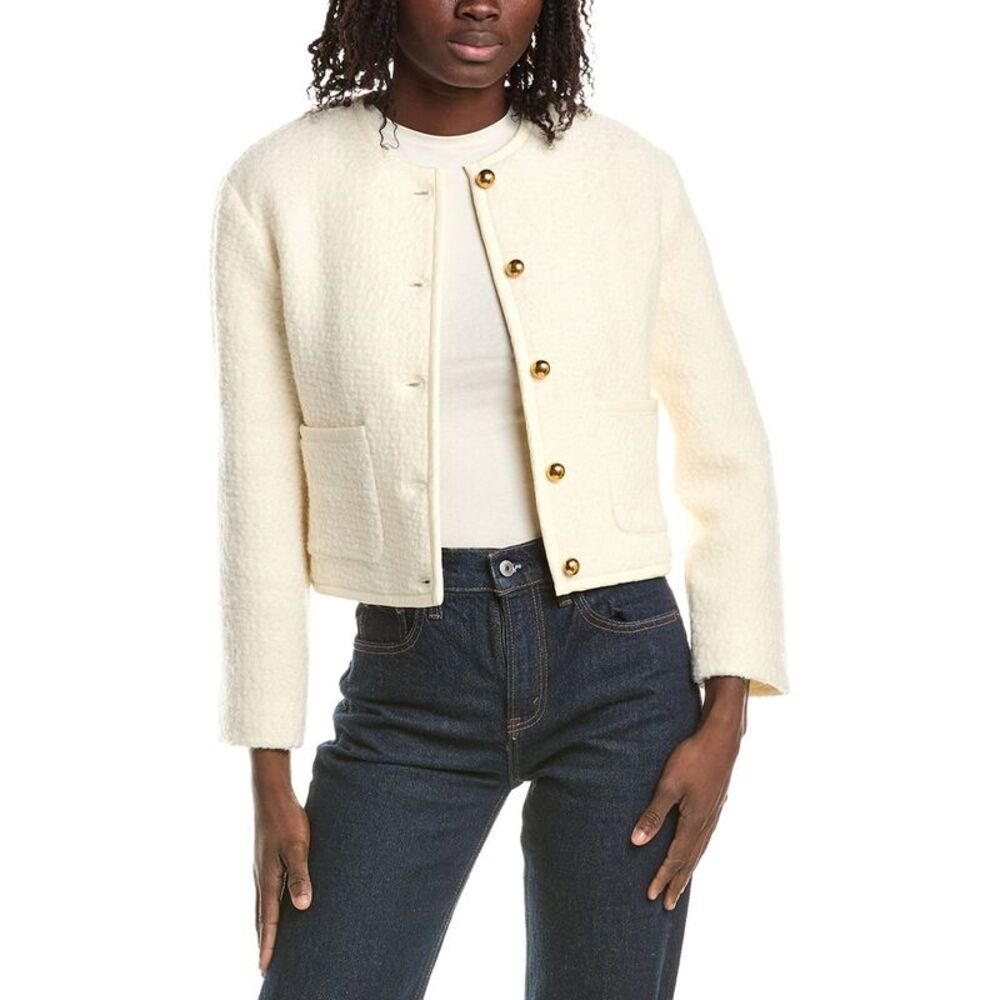 Reveriee Womens  Joe Wool-Blend Cropped Jacket
